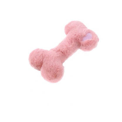 Bone Squeaky Plush Toy Dog Chew Toy