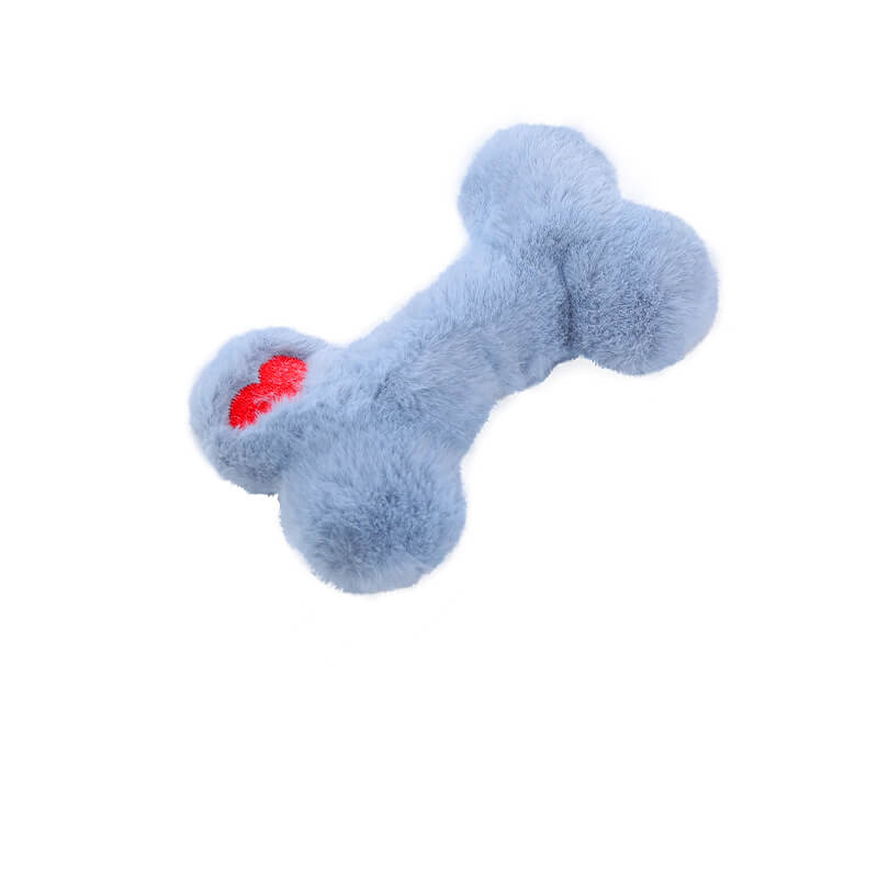 Bone Squeaky Plush Toy Dog Chew Toy